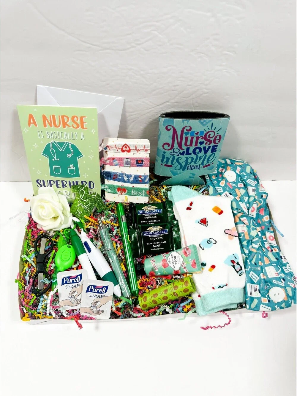 Luxury Nurse Gift Set Box with Personalized Card, Pen Light,